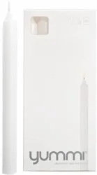 Yummi Unscented Formal Candles - 10 Pack - White