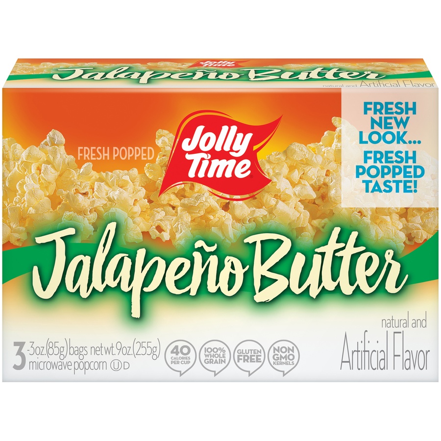 slide 1 of 5, Jolly Time Microwave Popcorn 3 ea, 3 ct; 3 oz