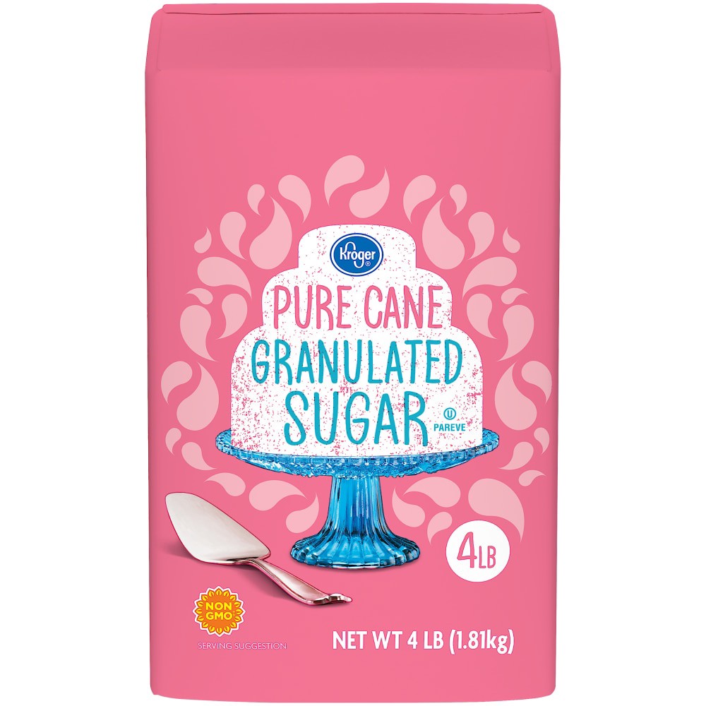 slide 1 of 5, Kroger Pure Cane Granulated Sugar, 4 lb