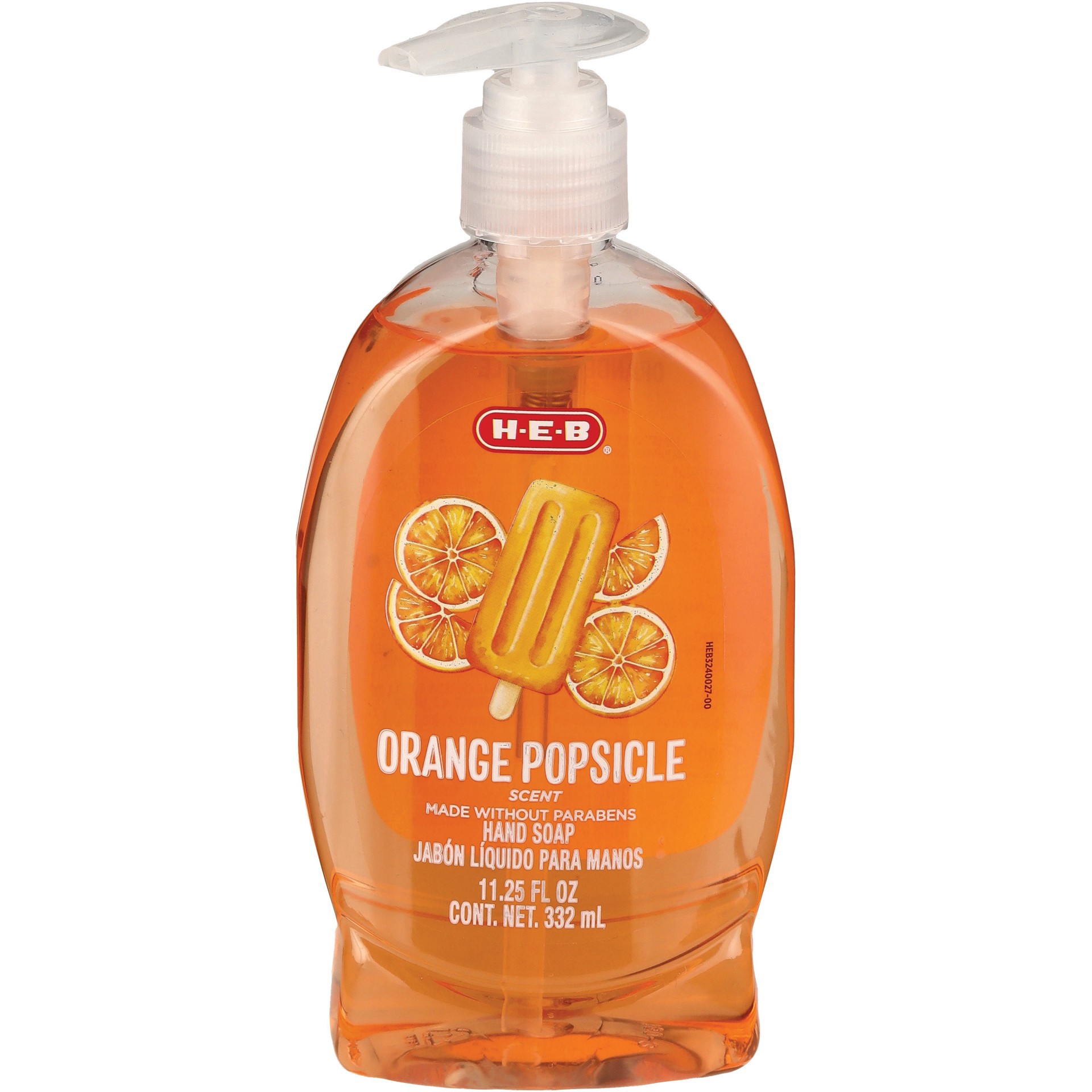 slide 1 of 1, H-E-B Liquid Hand Soap - Orange Popsicle, 11.25 oz