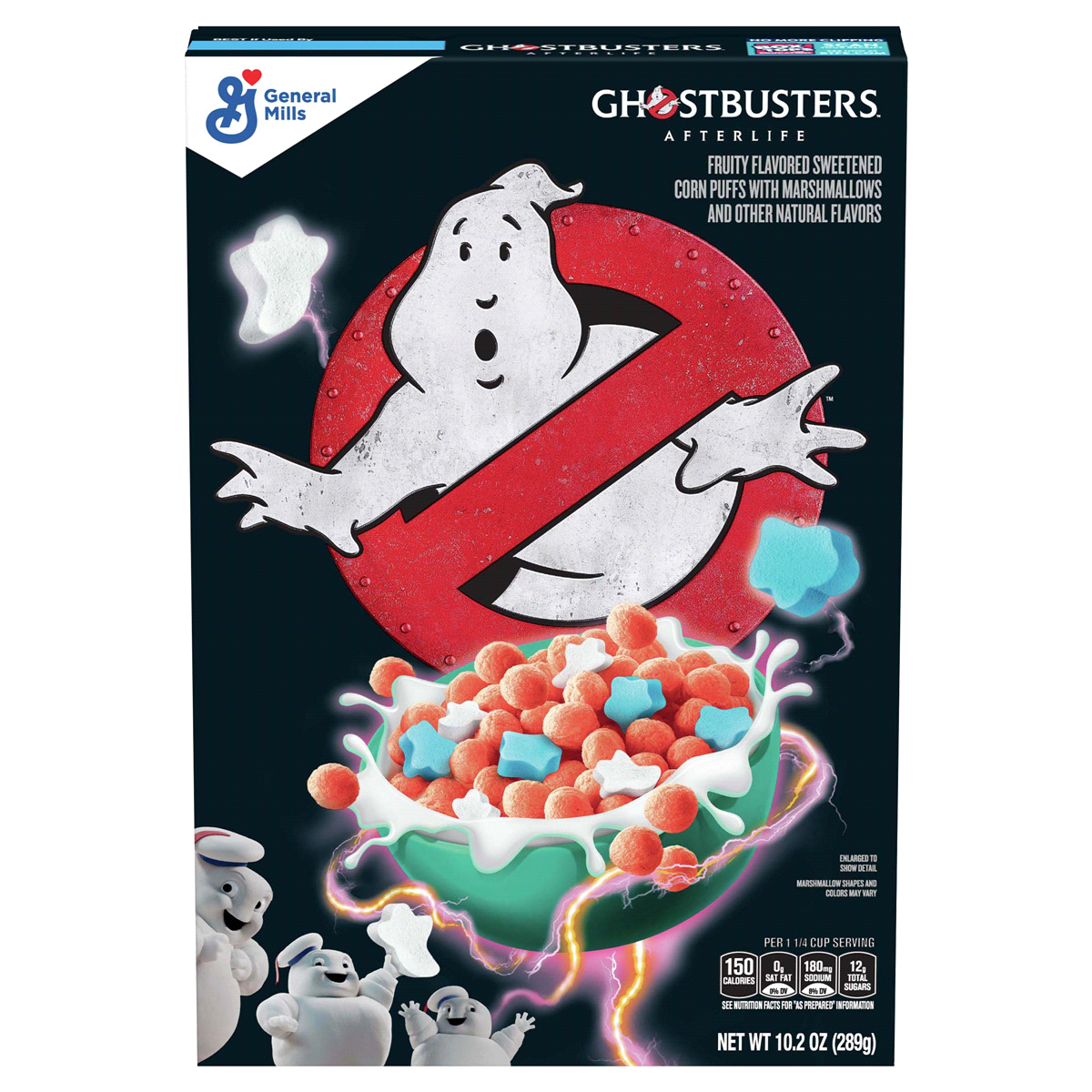 slide 1 of 1, General Mills Ghostbusters Cereal, Sweetened Corn Puffs, Fruity Flavored, With Marshmallows, 10.2 oz