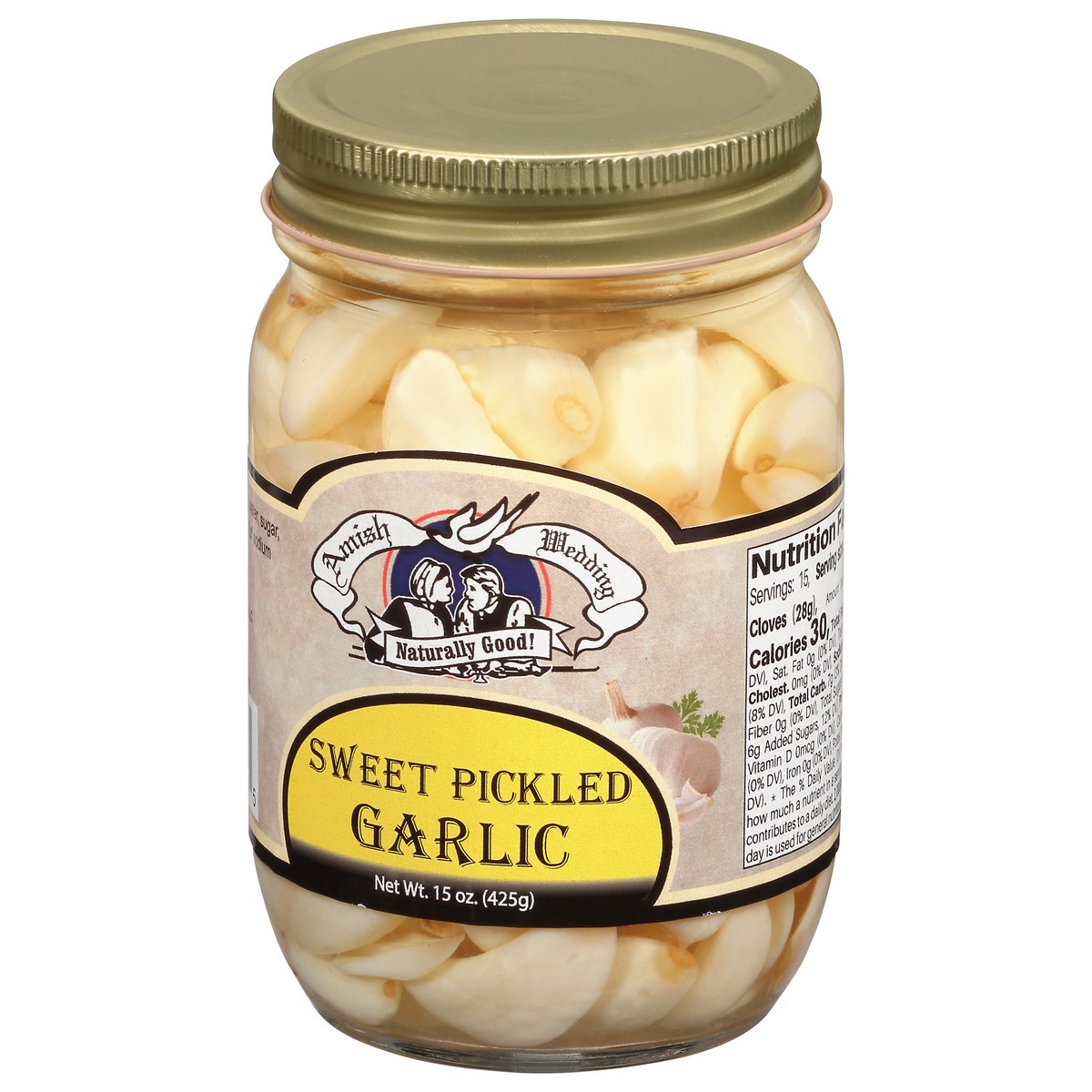 slide 3 of 9, Amish Wedding Amish Pickled Sweet Garlic, 15 oz