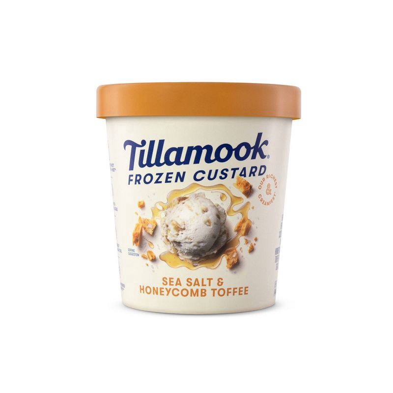 slide 1 of 9, Tillamook Sea Salt & Honeycomb Frozen Custard - 15oz, 15 oz