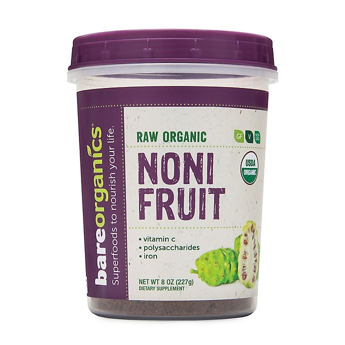 slide 1 of 1, BareOrganics Raw Organic Noni Fruit Powder, 8 oz