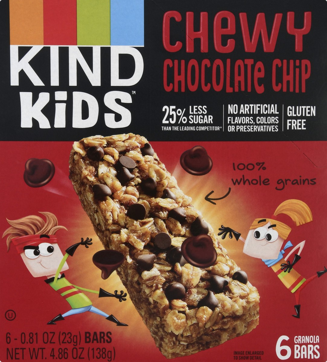 slide 12 of 12, Kind Bars Chocolate Chip Kid Snack Bars, 6 ct