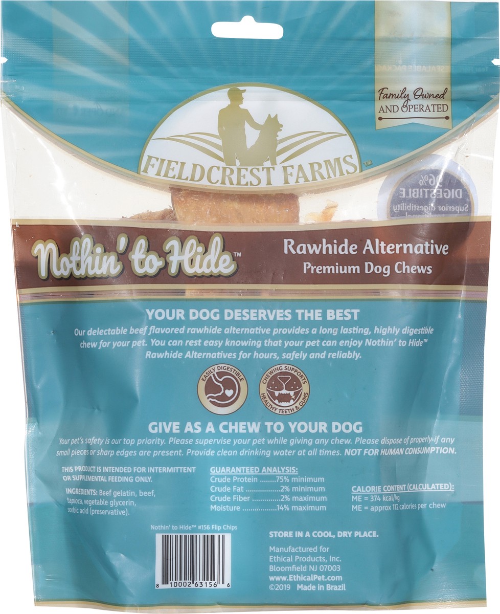 slide 4 of 9, Fieldcrest Farms Nothin' to Hide Filip Chips Premium Beef Flavor Dog Chews 8 ea, 8 ct