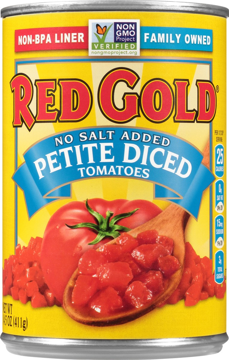 slide 4 of 6, Red Gold Diced Tomatoes Petitie, 14.5 oz