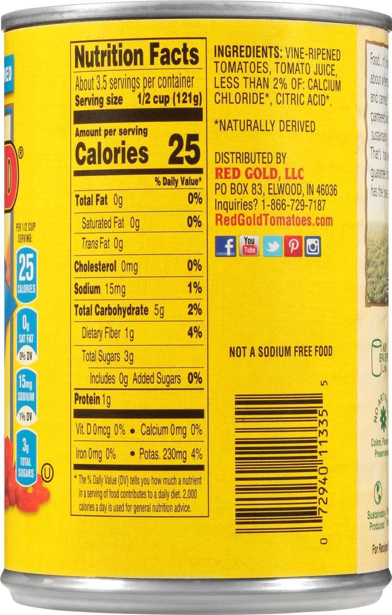 slide 5 of 6, Red Gold Diced Tomatoes Petitie, 14.5 oz