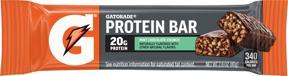 slide 4 of 8, Gatorade Protein Bar Mint Chocolate Crunch 2.8 Oz, 2.8 oz