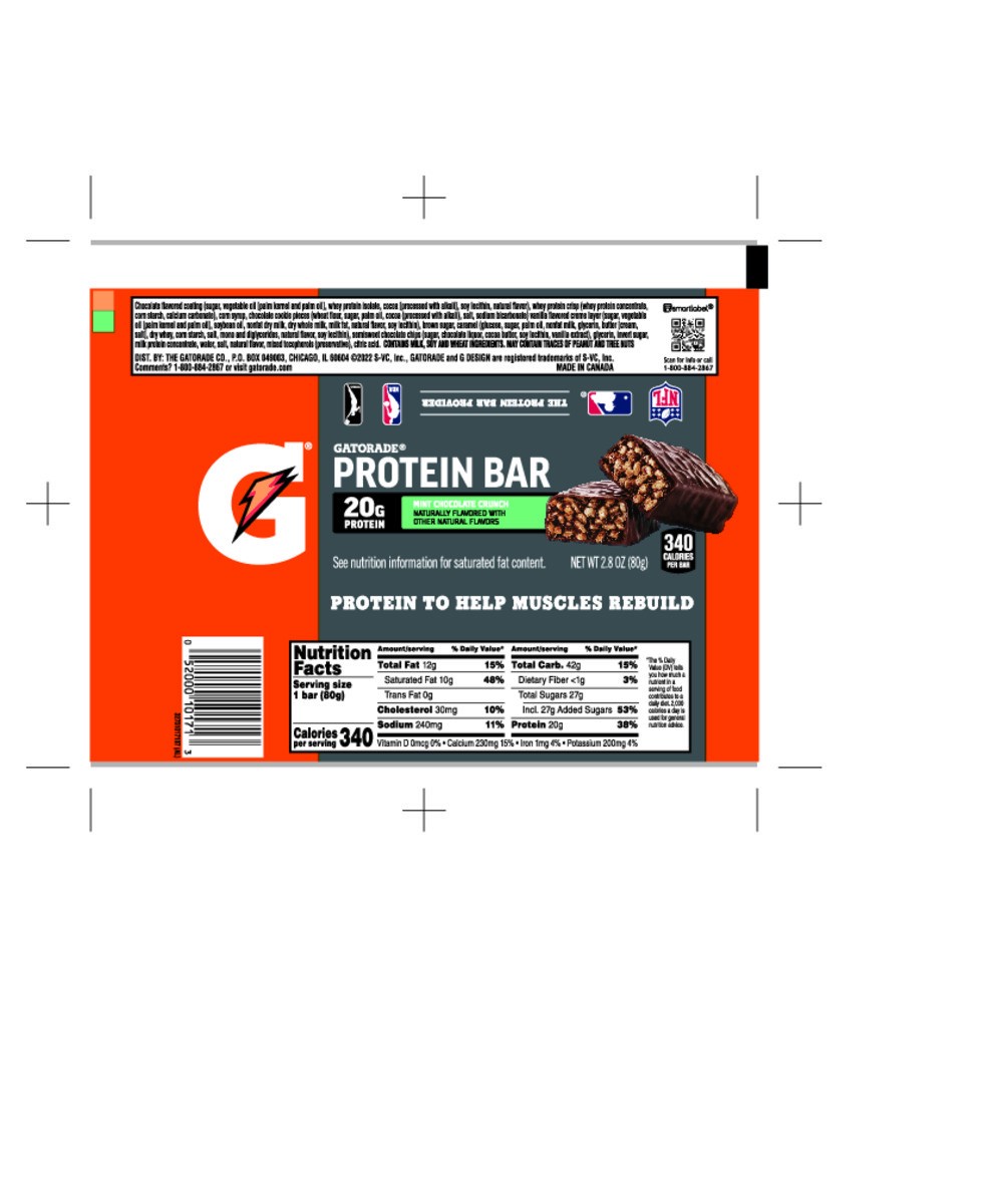 slide 2 of 8, Gatorade Protein Bar Mint Chocolate Crunch 2.8 Oz, 2.8 oz