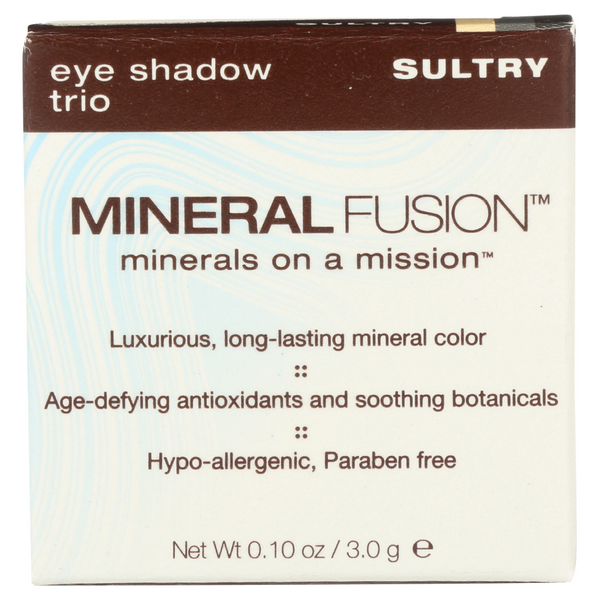 slide 1 of 1, Mineral Fusion Minerals On A Mission Eye Shadow Trio Sultry, 0.1 oz