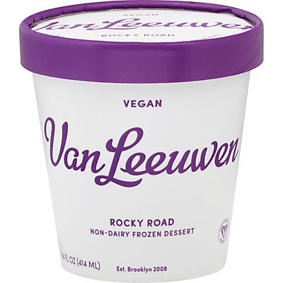 slide 1 of 1, Van Leeuwen Vegan Rocky Road Non-Dairy Frozen Dessert, 14 oz