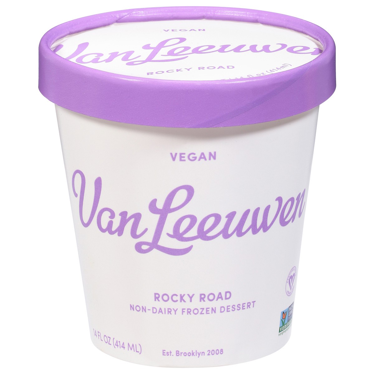 slide 1 of 9, Van Leeuwen Non-Dairy Rocky Road Frozen Dessert 14 fl oz, 14 fl oz