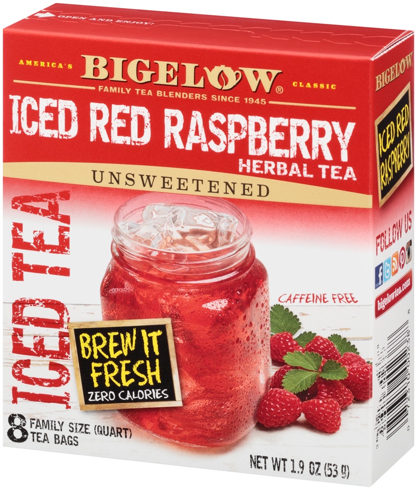 Bigelow Red Raspberry Herb Iced Tea Bags Quart Size Shipt