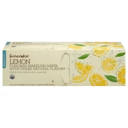 GreenWise Organic Lemon Sparkling Water- 12 ct