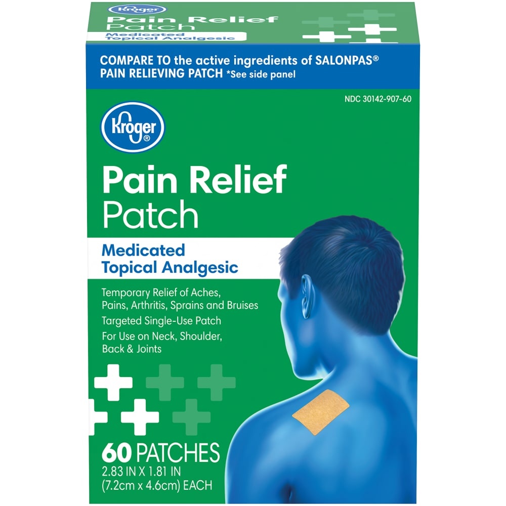 slide 1 of 1, Kroger Medicated Pain Relief Patch, 60 ct