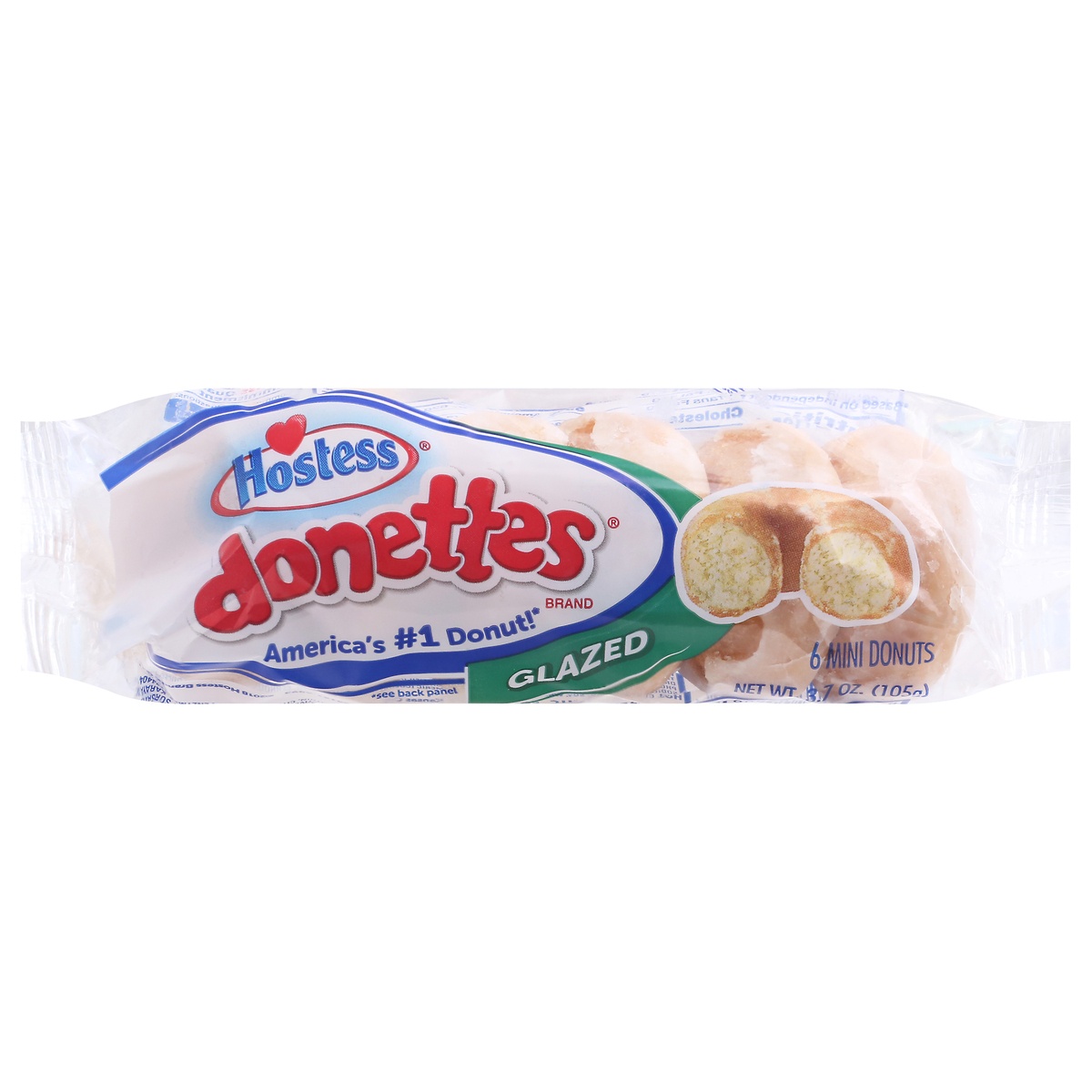 slide 1 of 9, HOSTESS Glazed DONETTES Single Serve, 3.7 oz, 3.7 oz