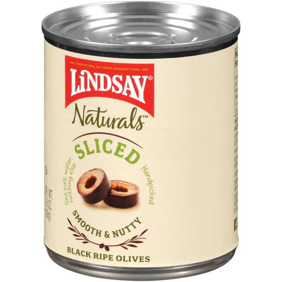 slide 3 of 8, Lindsay Naturals Sliced Califiornia Black Ripe Pitted Olives, 3.8 oz