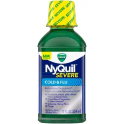 NyQuil Vicks Nyquil Severe Cold Flu Nighttime Relief Liquid