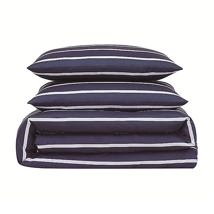 slide 4 of 6, Truly Soft Maddow Stripe Twin XL Duvet Set - Navy, 2 ct