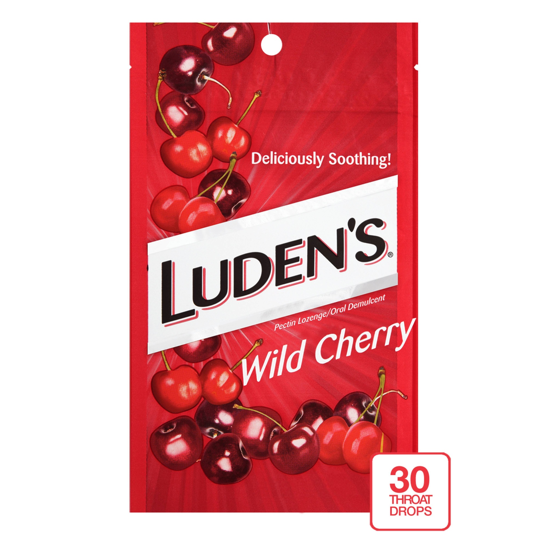 slide 1 of 2, Luden's Throat Drops - Wild Cherry, 30 ct