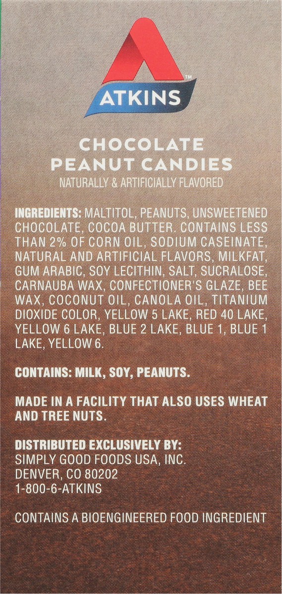 slide 6 of 13, Atkins Chocolate Peanut Candies, 6 ct