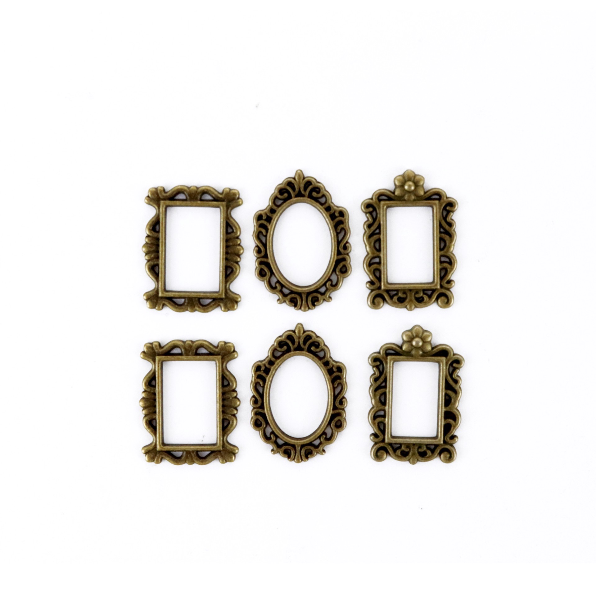 slide 2 of 4, Mini Gold Frame Embellishments By Recollections, 20mm x 25mm