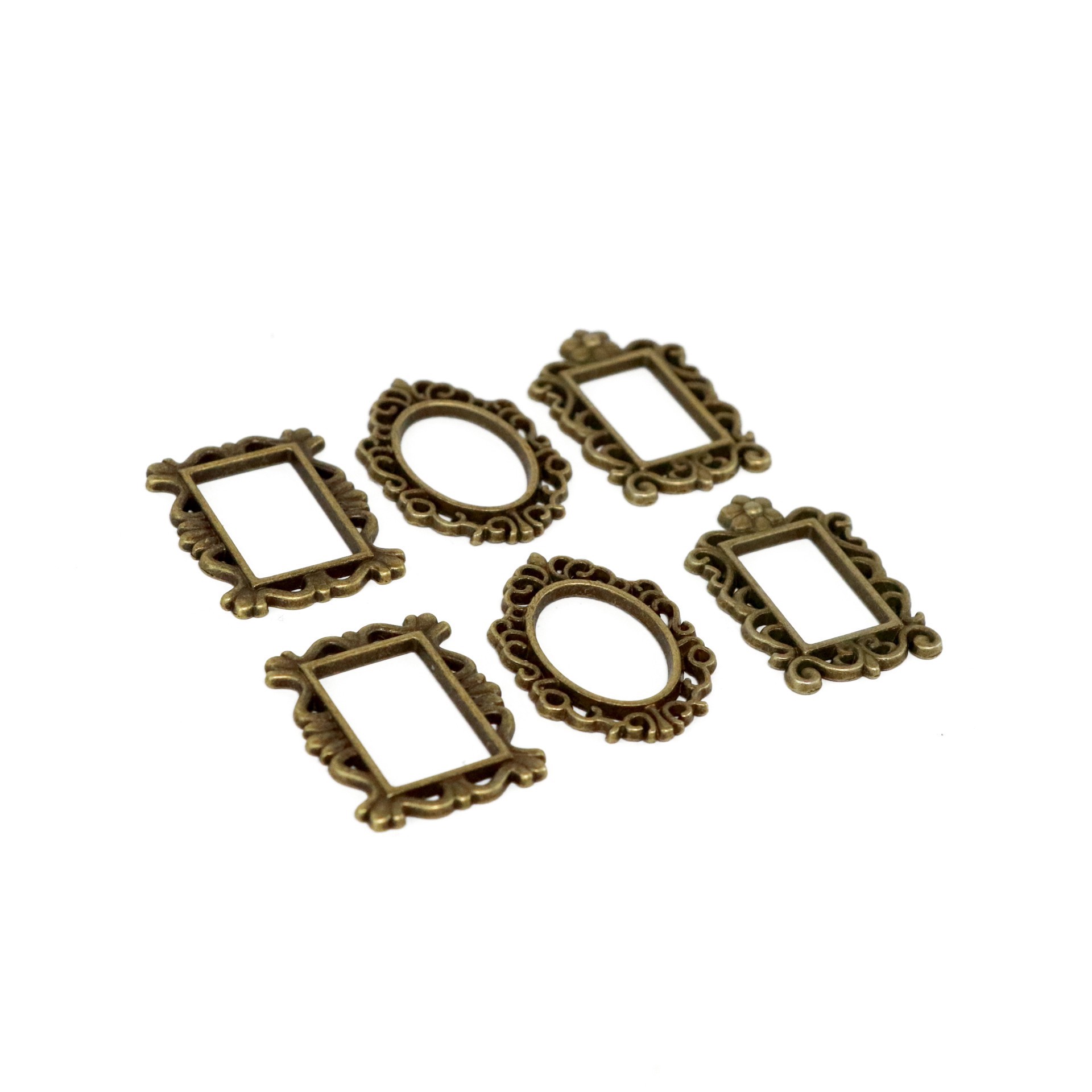 slide 4 of 4, Mini Gold Frame Embellishments By Recollections, 20mm x 25mm