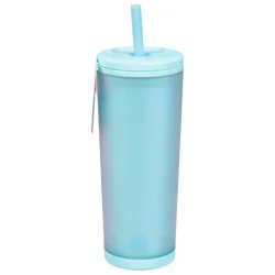 Zak! Designs Designs Everyday Smiles Soft Paint San Serenity 25 oz Straw Tumbler
