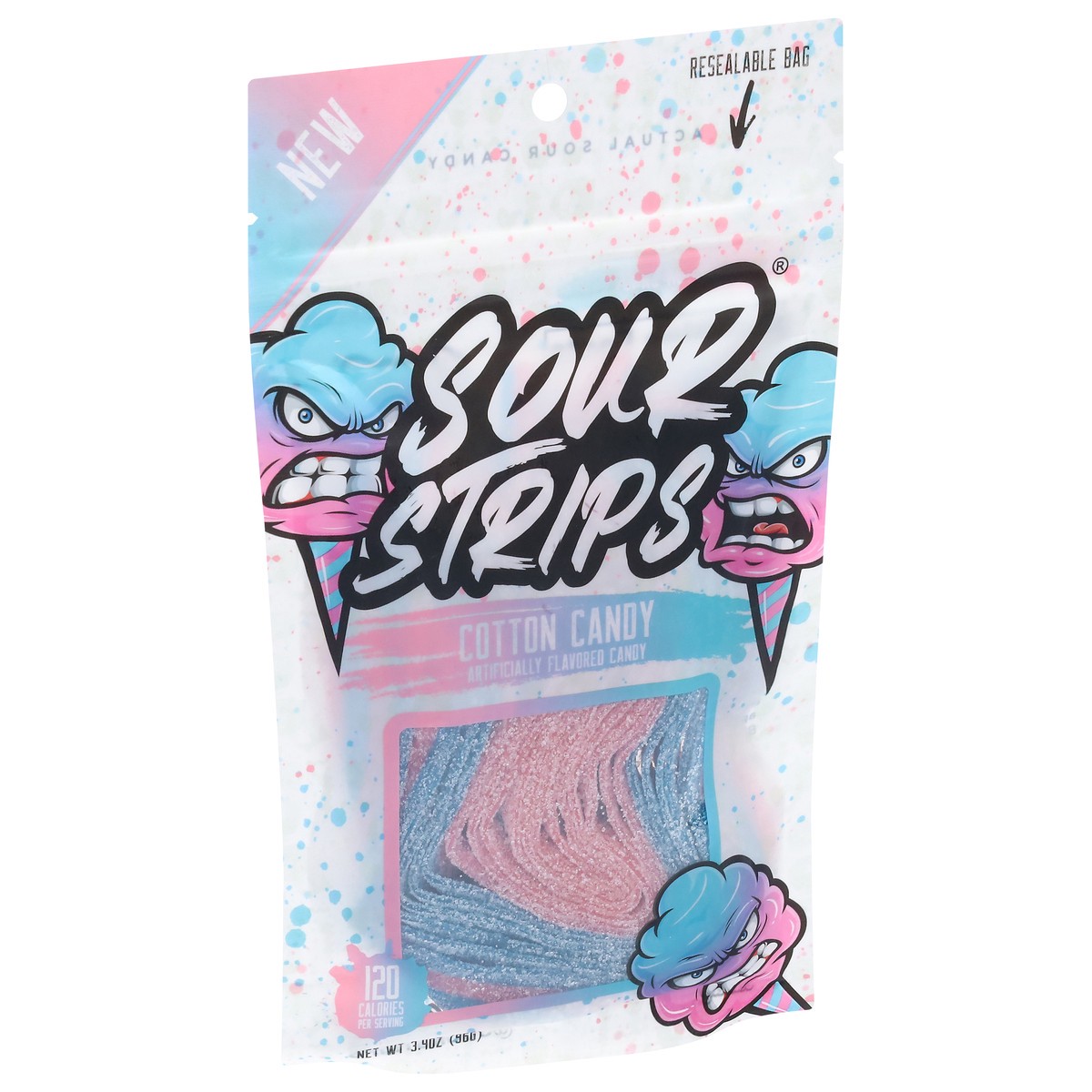 slide 11 of 12, Sour Strips Cotton Candy Candy - 3.4 oz, 3.4 oz