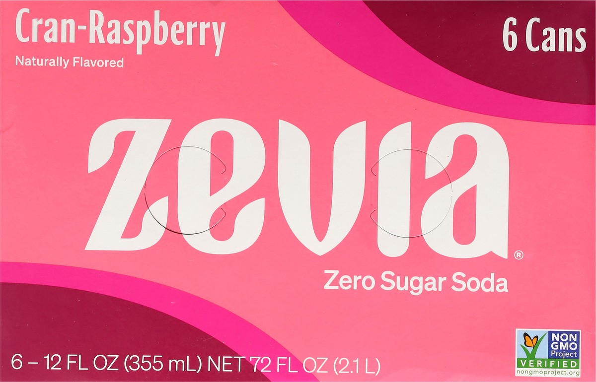 slide 9 of 13, Zevia Zero Sugar Cran-Raspberry Soda - 6 ct, 6 ct; 12 oz