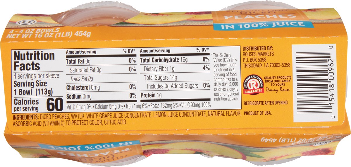 slide 3 of 11, Rouses Markets Rous Diced Peaches, 4 ct