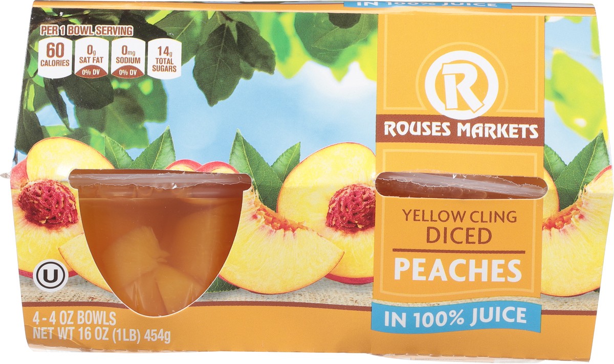 slide 8 of 11, Rouses Markets Rous Diced Peaches, 4 ct