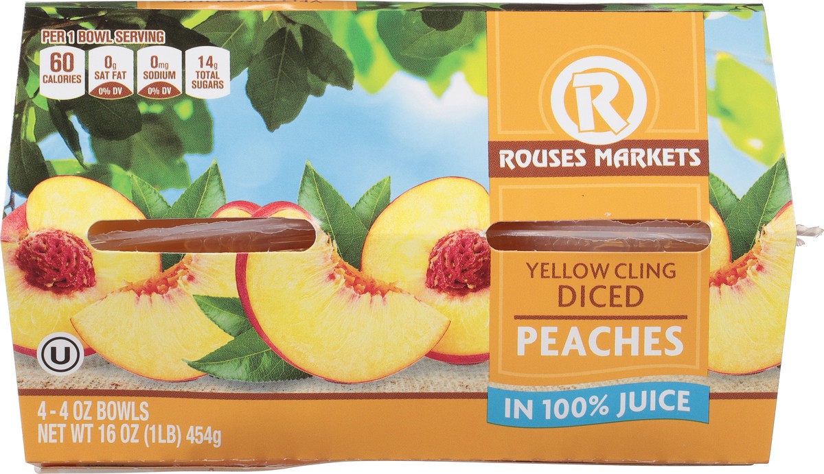 slide 2 of 11, Rouses Markets Rous Diced Peaches, 4 ct
