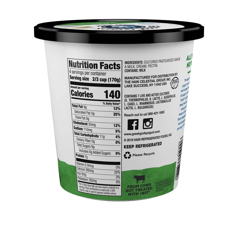 The Greek Gods Traditional Plain Greek Yogurt 24 fl oz Shipt