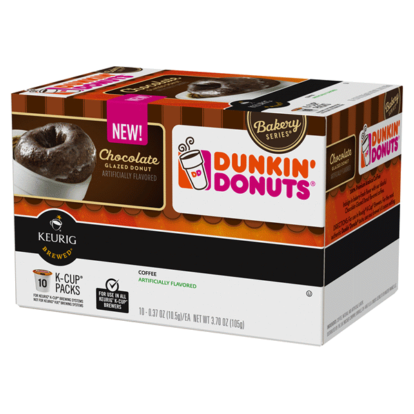 slide 1 of 1, Dunkin' Chocolate Glazed Donut K-Cups, 10 ct