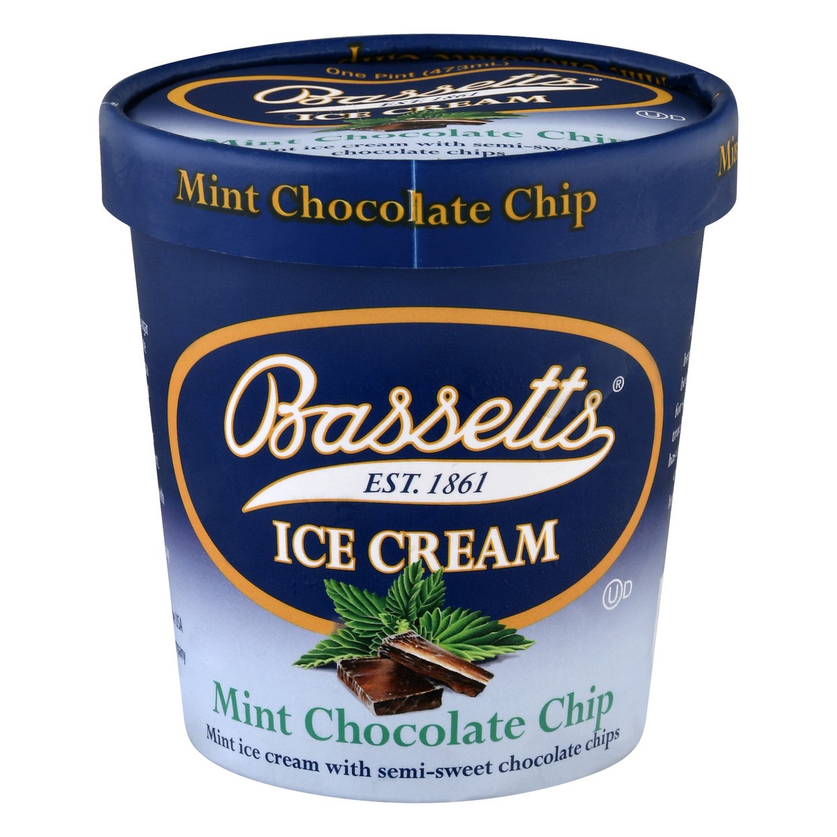 slide 13 of 13, Bassetts Mint Chocolate Chip Ice Cream 1 pt, 1 pint