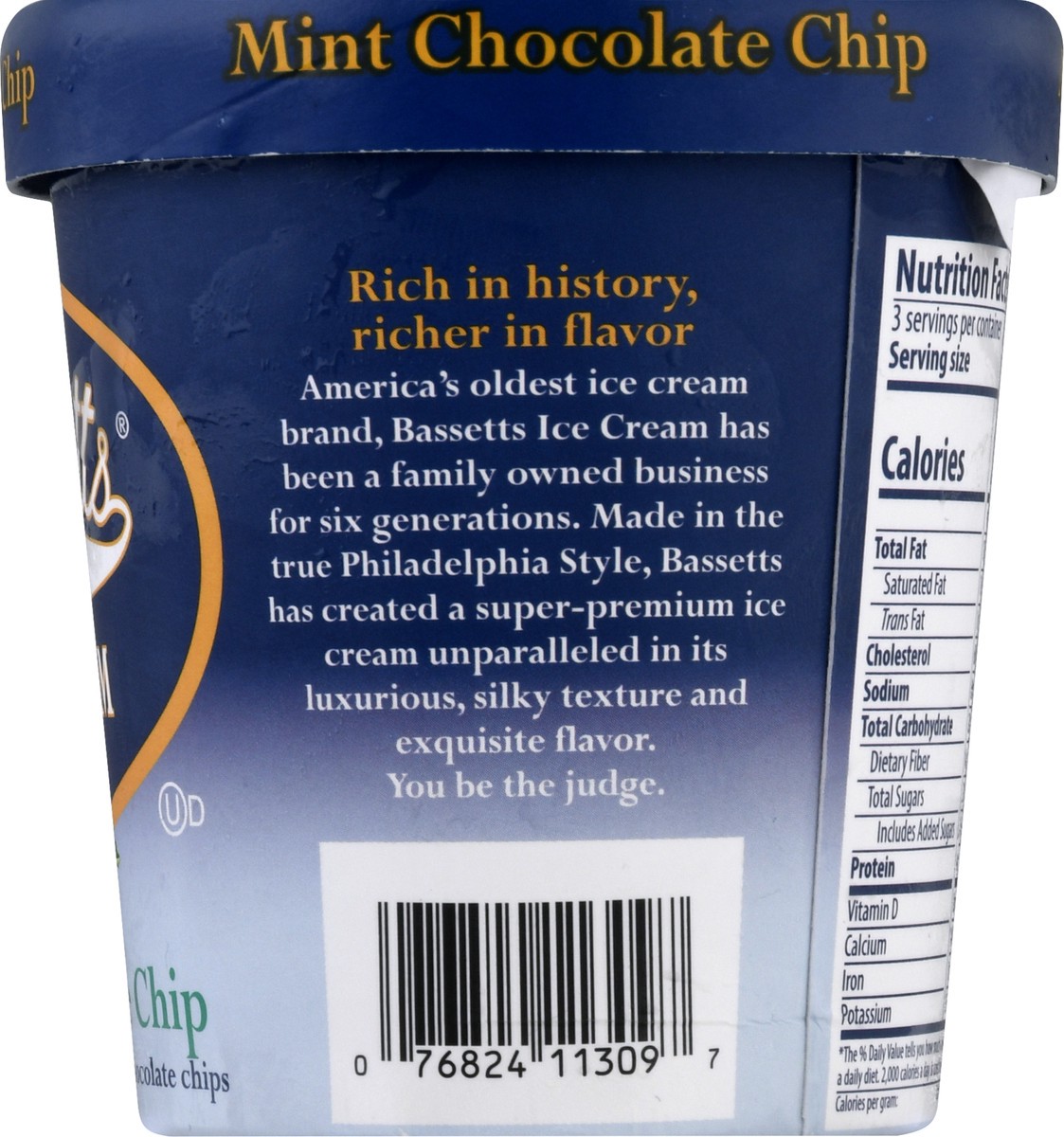 slide 5 of 13, Bassetts Mint Chocolate Chip Ice Cream 1 pt, 1 pint
