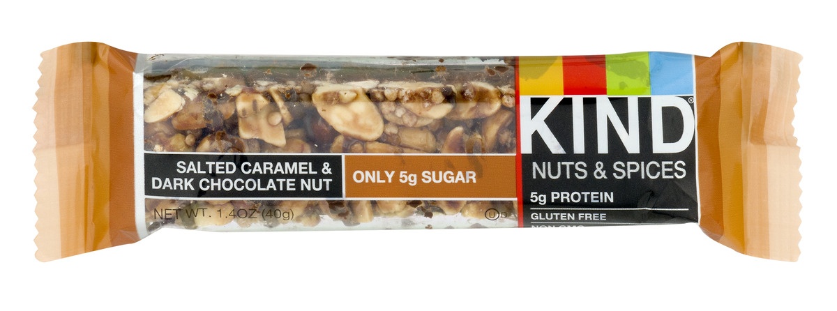 slide 1 of 1, KIND Nuts & Spices Bar Salted Caramel & Dark Chocolate Nut, 1.4 oz