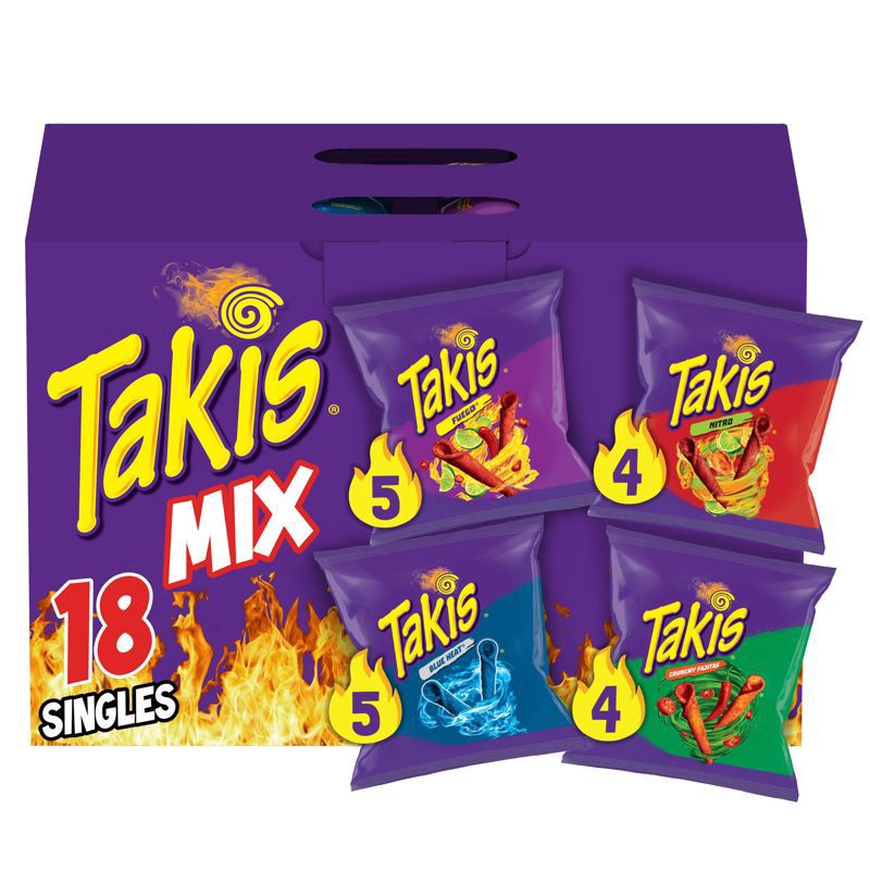 slide 1 of 9, Takis Mix Tortilla Chips 18 ea, 18 ct