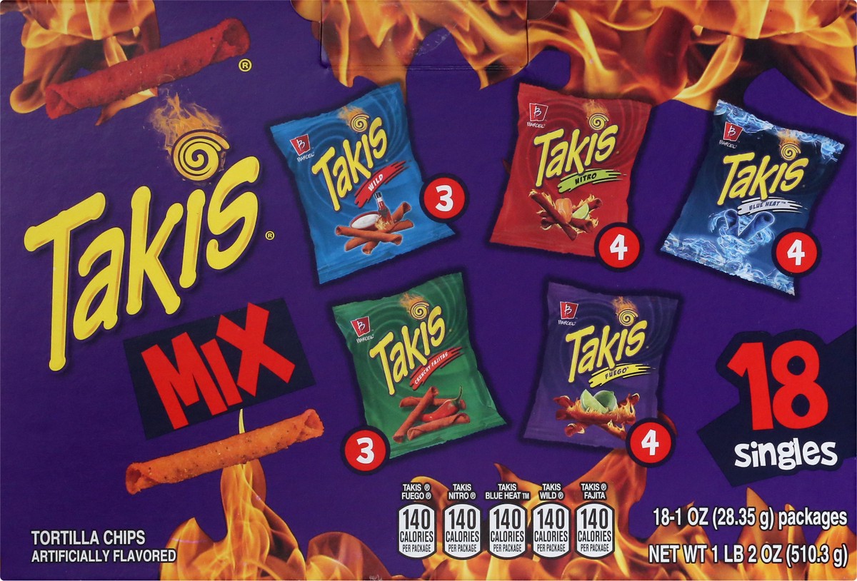 slide 6 of 9, Takis Mix Tortilla Chips 18 ea, 18 ct