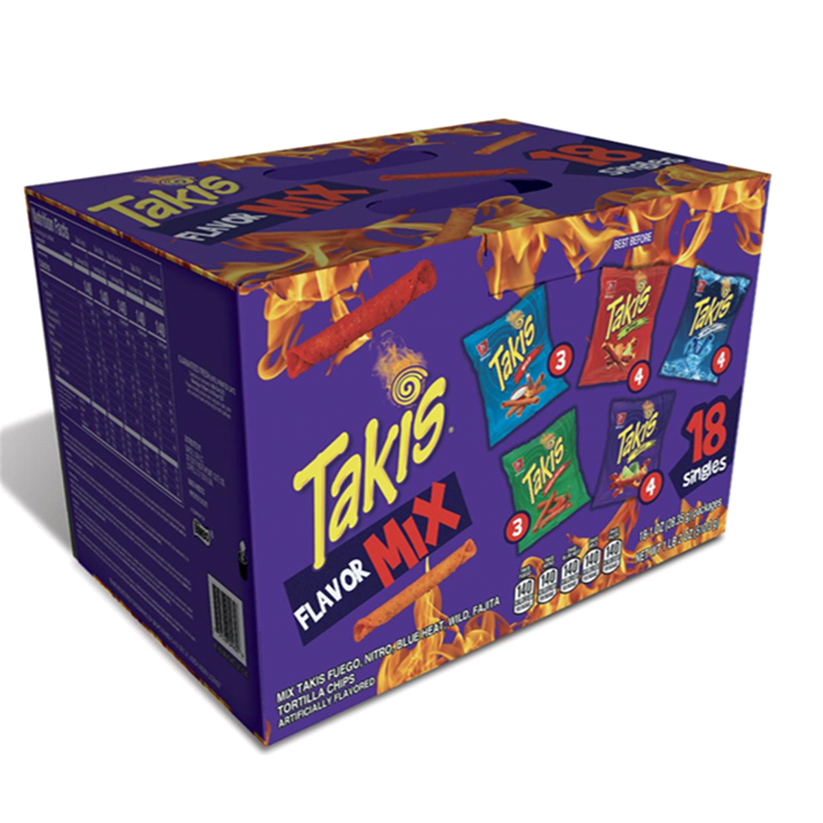 slide 1 of 1, Takis Mix Tortilla Chips 18-1 Oz Packages, 18 ct; 18 oz