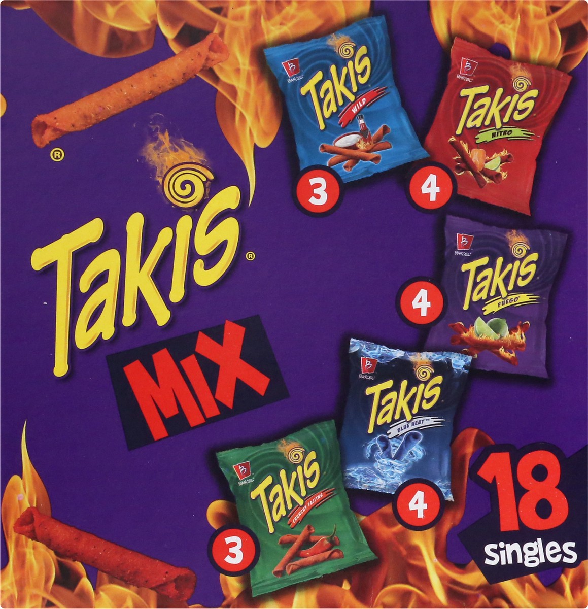 slide 8 of 9, Takis Mix Tortilla Chips 18 ea, 18 ct
