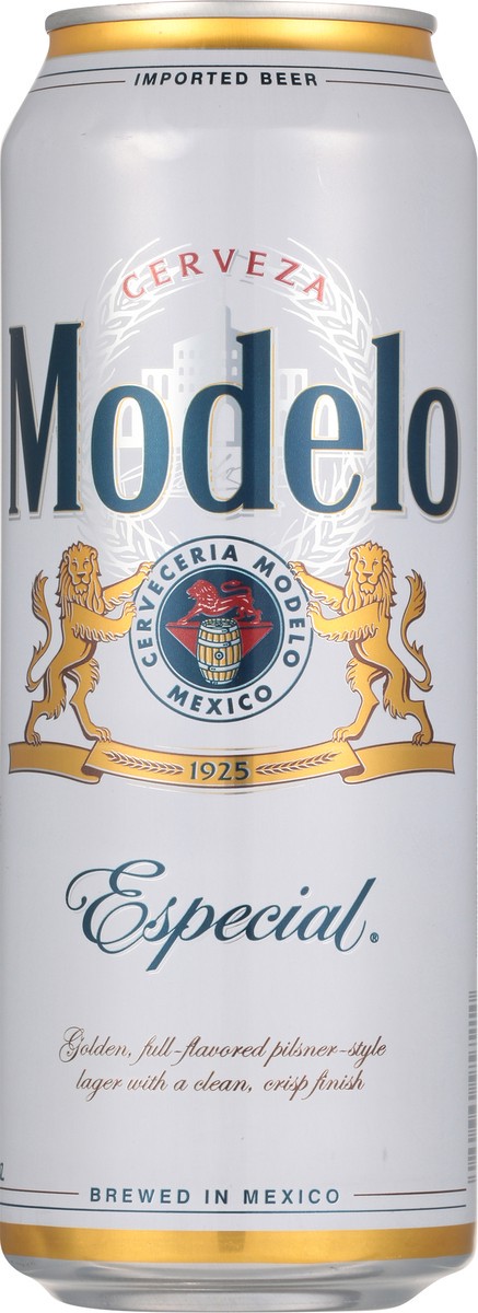 slide 6 of 10, Modelo Mexican Lager Import Beer, 24 fl oz Can, 4.4% ABV, 24 oz