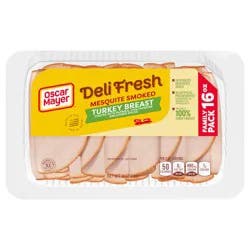 Oscar Mayer Deli Fresh Mesquite Smoked Turkey Breast Sliced Lunch Meat Family Size - 16oz