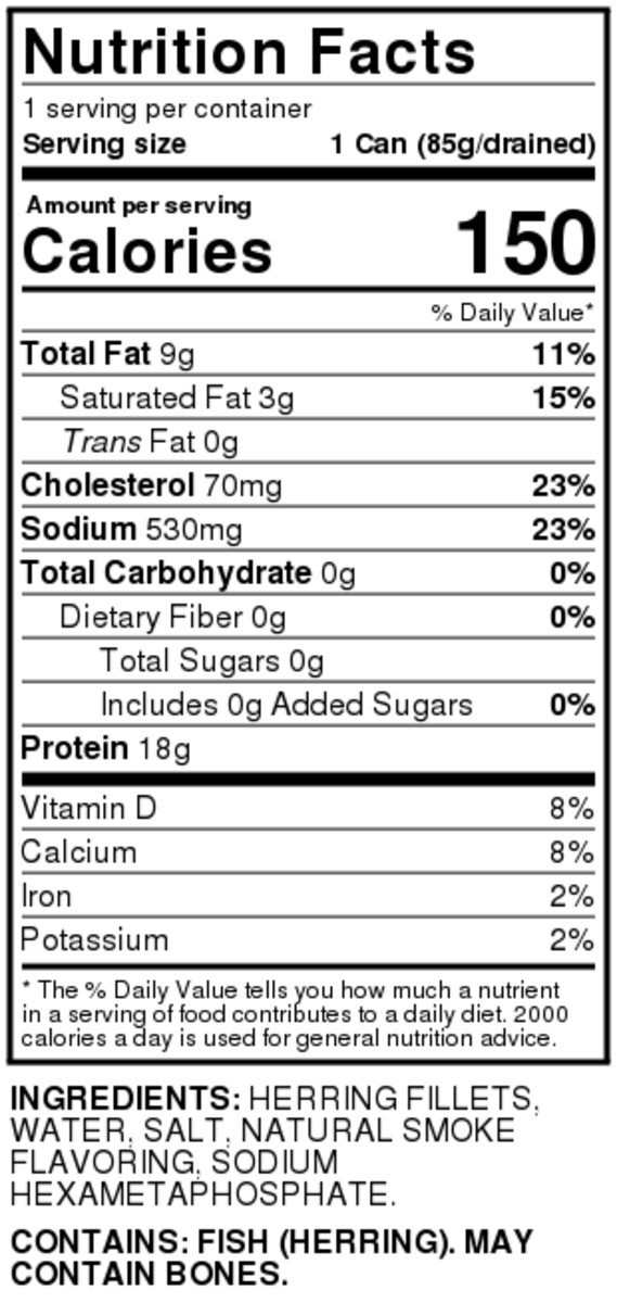 slide 2 of 3, Food Club Kipper Snacks Smoke Flavored Herring Fillets, 3.53 oz