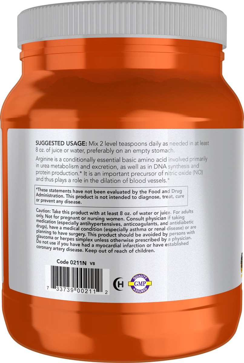 slide 3 of 8, NOW L-Arginine Powder - 2.2 lbs., 2.2 lb