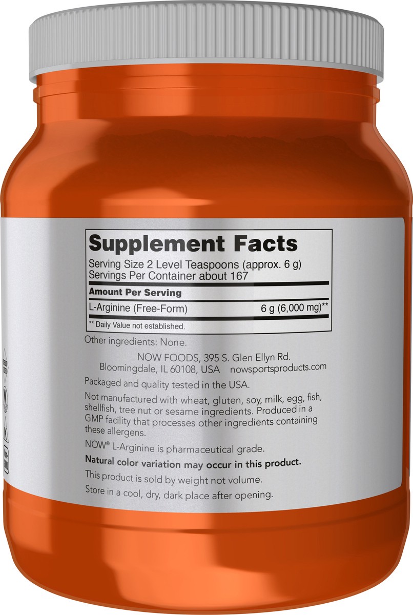 slide 4 of 8, NOW L-Arginine Powder - 2.2 lbs., 2.2 lb