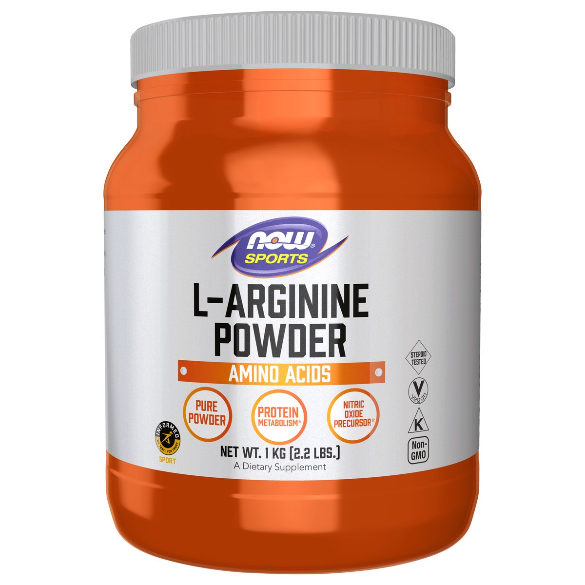 slide 1 of 8, NOW L-Arginine Powder - 2.2 lbs., 2.2 lb