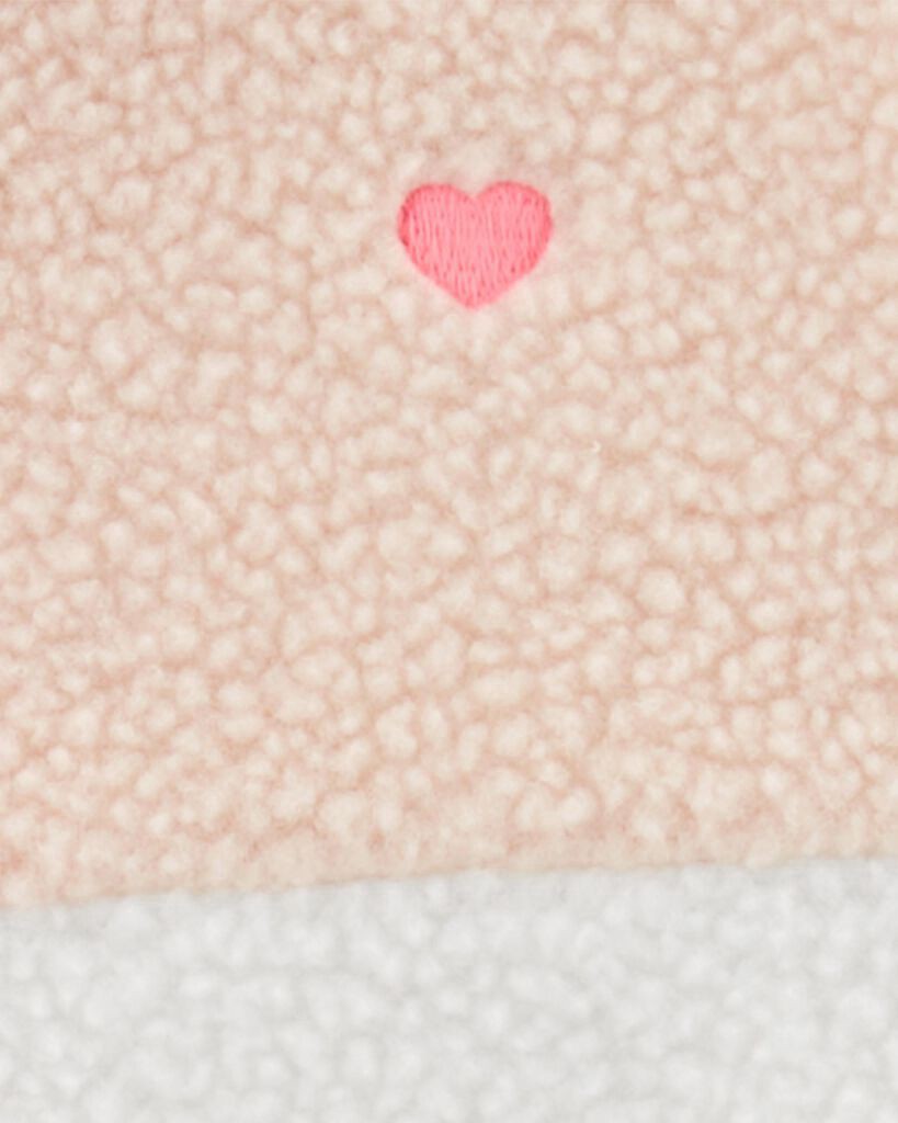slide 2 of 2, Oshkosh Toddler Embroidered Teddy-Fleece Jacket Pink 3T, 1 ct